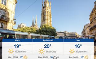 Météo Bordeaux: Prévisions du lundi 27 septembre 2021