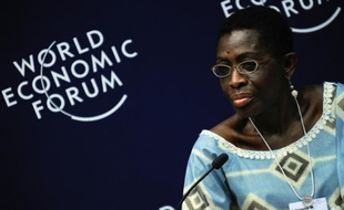 La chef du département Afrique du FMI, Antoinette Sayeh, lors d'une conférence au Cap, en Afrique du Sud, le 6 mai 2011