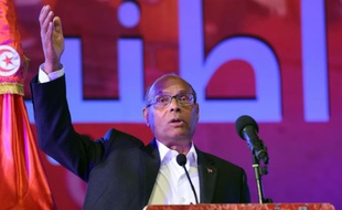 L'ancien président tunisien Moncef Marzouki à Tunis le 25 avril 2015