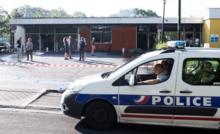 Une voiture de police dans le quartier du Breil-Malville, à Nantes.