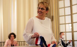 La maire de Rennes Nathalie Appéré, ici lors de son élection au conseil municipal, le 3 juillet 2020.