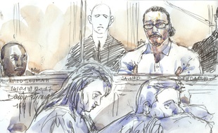 Jawad Bendaoud au premier jour de son procès pour "recel de malfaiteurs", le 24 janvier 2018.