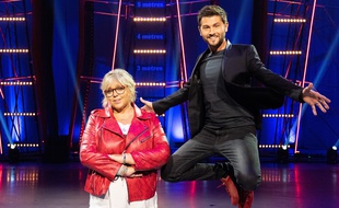 Laurence Boccolini et Christophe Beaugrand, sur le plateau de «Big Bounce».