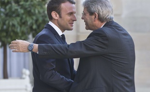 Emmanuel Macron et Paolo Gentiloni