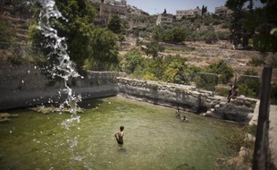 Des enfants palestiniens, le 17 juin 2012, dans le village de Battir en Cisjordanie