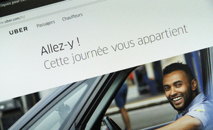 Interface du site Uber France.