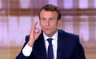 Le 3 mai 2017, Emmanuel Macron. AFP PHOTO /STRINGER