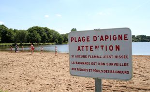 Illustration de la plage des étangs d'Apigné à Rennes.