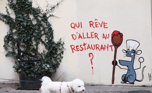 Un graffiti du street-artiste TocToc dans une rue de Paris, le 20 février 2021 (illustration).
