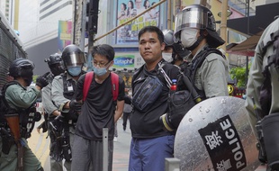 Des manifestants ce dimanche à Hong Kong.