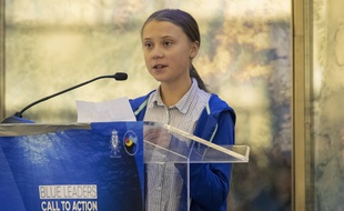 La jeune activiste du climat Greta Thunberg le 25 septembre 2019 à New York.