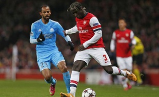 Bacary Sagna lors du match entre Arsenal et Marseille le 26 novembre 2013.
