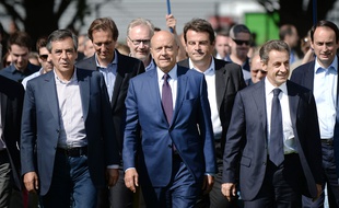 François Fillon, Alain Juppé et Nicolas Sarkozy le 5 septembre à La Baul /JS EVRARD