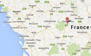 Google map de la ville de Saint-Maur (Indre).