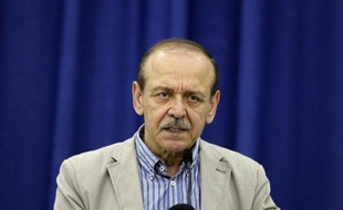 Yasser Abed Rabbo, secrétaire général de l'Organisation de libération de la Palestine (OLP), lors d'une conférence de presse à Ramallah le 29 juillet 2014