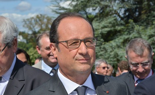 François Hollande à La Celle Saint Cloud le 28 août 2015.