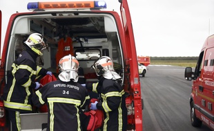 Les pompiers de l'Hérault lors d'un exercice de secours. (Illustration)