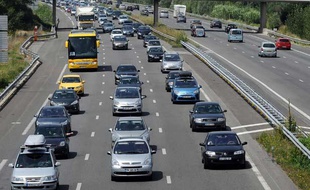 Trafic sur l'autoroute A61 entre Toulouse et Narbonne, en août 2012.
