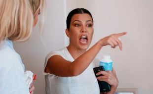 La star de téléréalité Kourtney Kardashian dans un épisode de «L'Incroyable famille Kardashian»