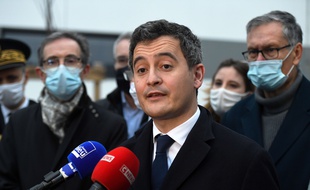Gérald Darmanin à Bourgoin Jallieu le 27 janvier 2021.