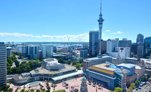 La baie d'Auckland, en Nouvelle-Zélande