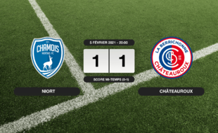 Ligue 2, 24ème journée: Match nul entre Niort et Châteauroux (1-1)