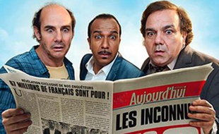 Extrait de l'affiche «Les trois frères: Le retour» avec les Inconnus.