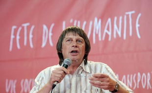 Bernard Thibault, le leader de la CGT, à la fête de l'Humanité le 11 septembre 2010.