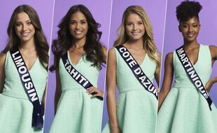 Quatre des prétendantes au titre de Miss France 2022.