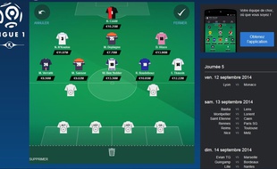 Capture d'écran de la fantasy league LFP/Yahoo.