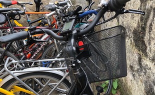 Illustration de vélos stationnés à Villeurbanne, près de Lyon, le 11 mai 2021.