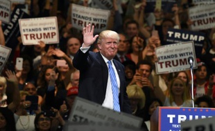 Le candidat républicain Donald Trump, le 25 mai à Anaheim en Californie