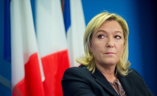 Marine Le Pen, présidente du FN, le 17 février 2015 à Nanterre. CHAMUSSY/SIPA.