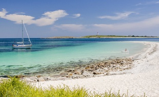 Illustration d'une plage sur l'archipel des Glénan, dans le Finistère.