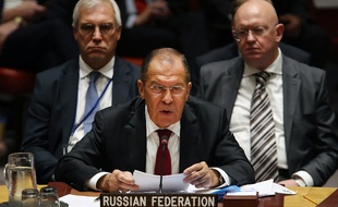 Sergueï Lavrov, le ministre des Affaires étrangères russe, le 26 septembre 2018 à l'ONU.