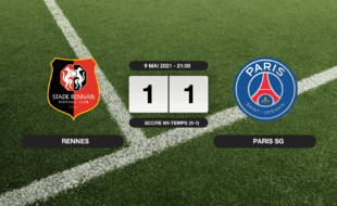 Stade Rennais - PSG: Match nul entre le Stade Rennais et le PSG sur le score de 1-1
