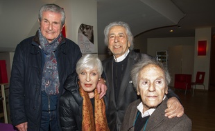 Claude Lelouch, Nicole Croisille, Francis Lai et Jean-Louis Trintignant, les anciens d’«Un homme et une femme» réunis en 2016.