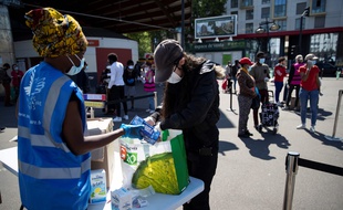 Une distribution du Secours populaire (illustration).