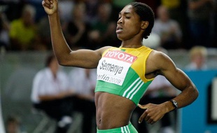 La sud-africaine Semenya, médaille d'or sur le 800 m des Mondiaux de Berlin le 19 aoûit 2009.