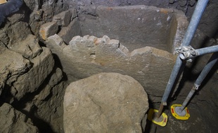 Des archéologues ont découvert ce qui pourrait être le tombeau de Romulus, le roi fondateur de Rome, dans le Forum romain, le 21 février 2019.