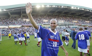 Zidane, lors du match de bienfaisance organisé par France 98, le 8 août 2010.