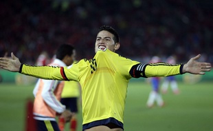 James Rodriguez fête son but lors d
