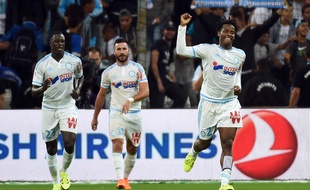 Michy Batshuayi célèbre son but dimanche 13 septembre à Marseille