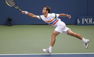 Le Français Richard Gasquet lors de son troisième tour de l'US Open, le 2 septembre 2012 à New-York