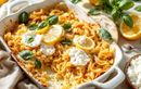 Recette : gratin de pâtes ensoleillé sans crème ni œufs, mais ultra fondant grâce à la ricotta et au citron