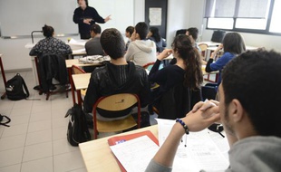 Le 23 mai 2013, illustration dans la classe d'un lycée.lycée.