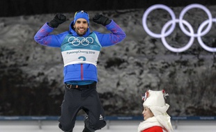 Martin Fourcade après sa victoire