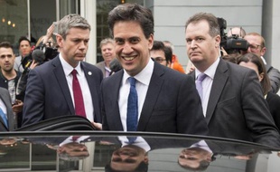 Ed Miliband, leader du parti travailliste, à Londres le 26 avril 2015
