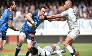 Les Castrais de Thomas Combezou ont fait plier les Toulousains de Gaël Fickou en Top 14, le 7 avril 2018 au stade Pierre-Fabre.
