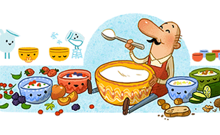 Ce 27 octobre 2020, Google dédie son doodle à Stamen Grigorov, sans qui nous ne mangerions pas de yaourt.